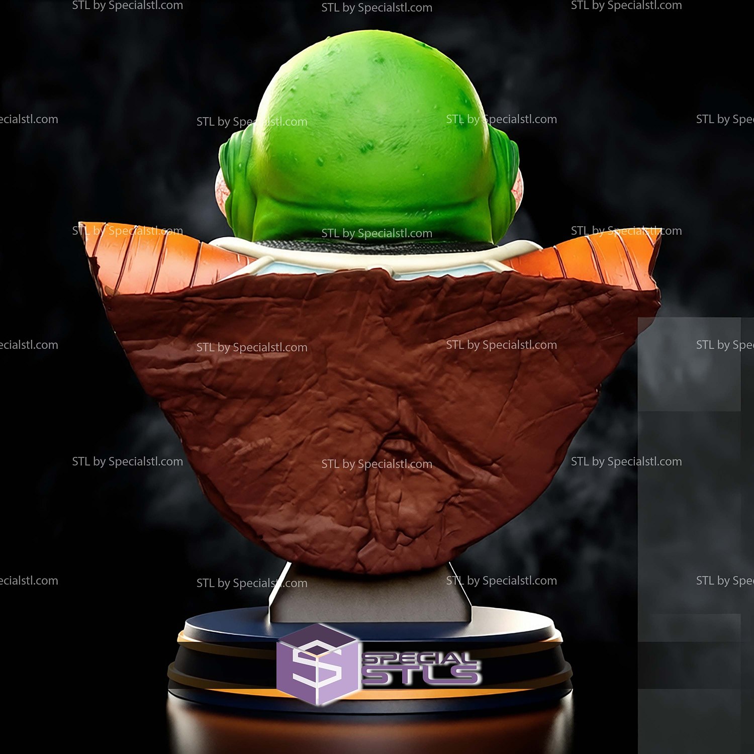 Guldo Psychic Warrior Bust STL Files 3D Model — view 6