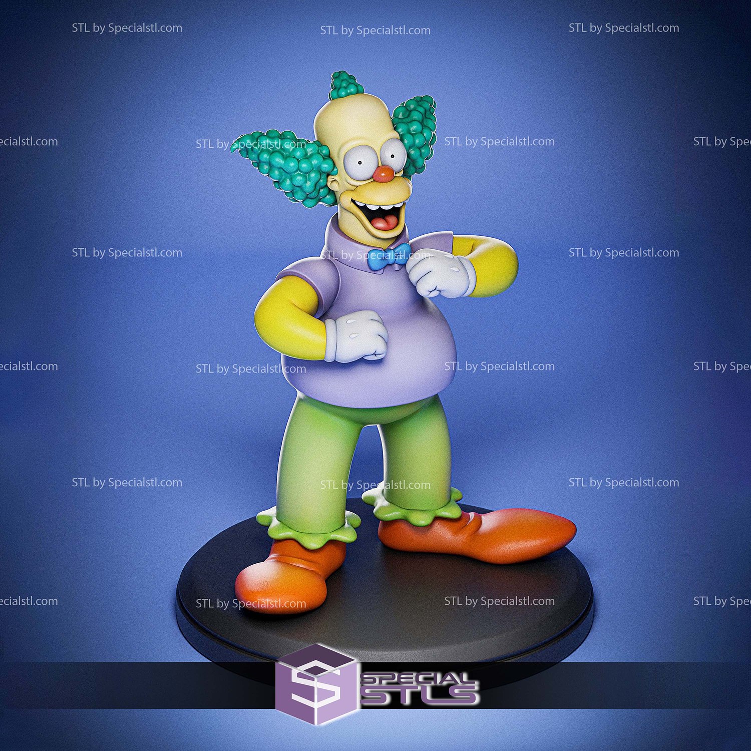Krusty the Clown The Simpsons 3D Printer Files STL Model — view 2
