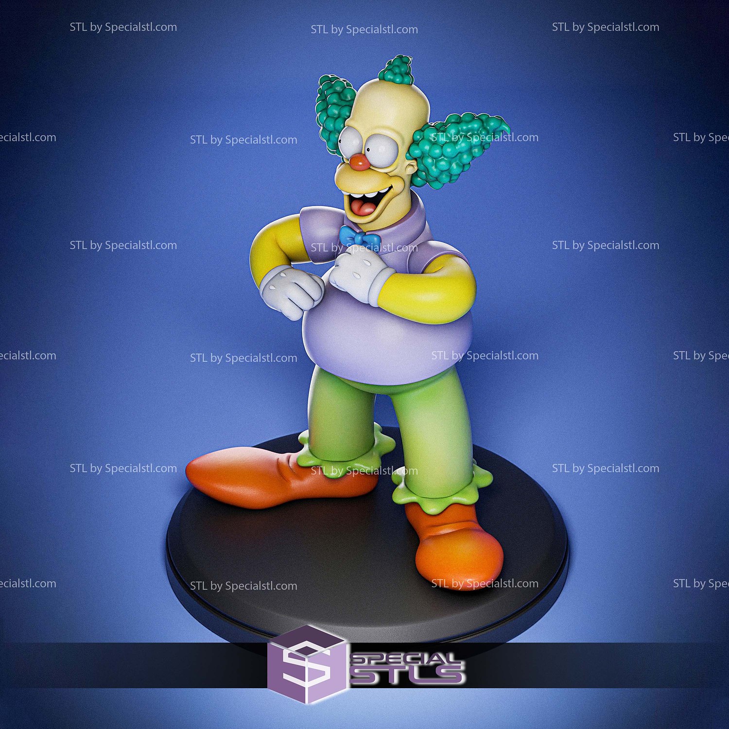 Krusty the Clown The Simpsons 3D Printer Files STL Model — view 3