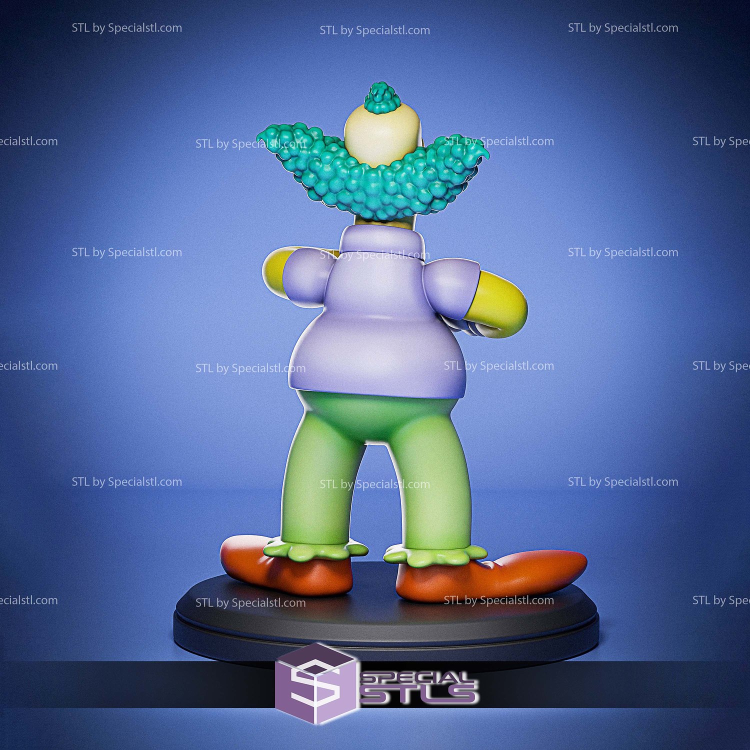 Krusty the Clown The Simpsons 3D Printer Files STL Model — view 4