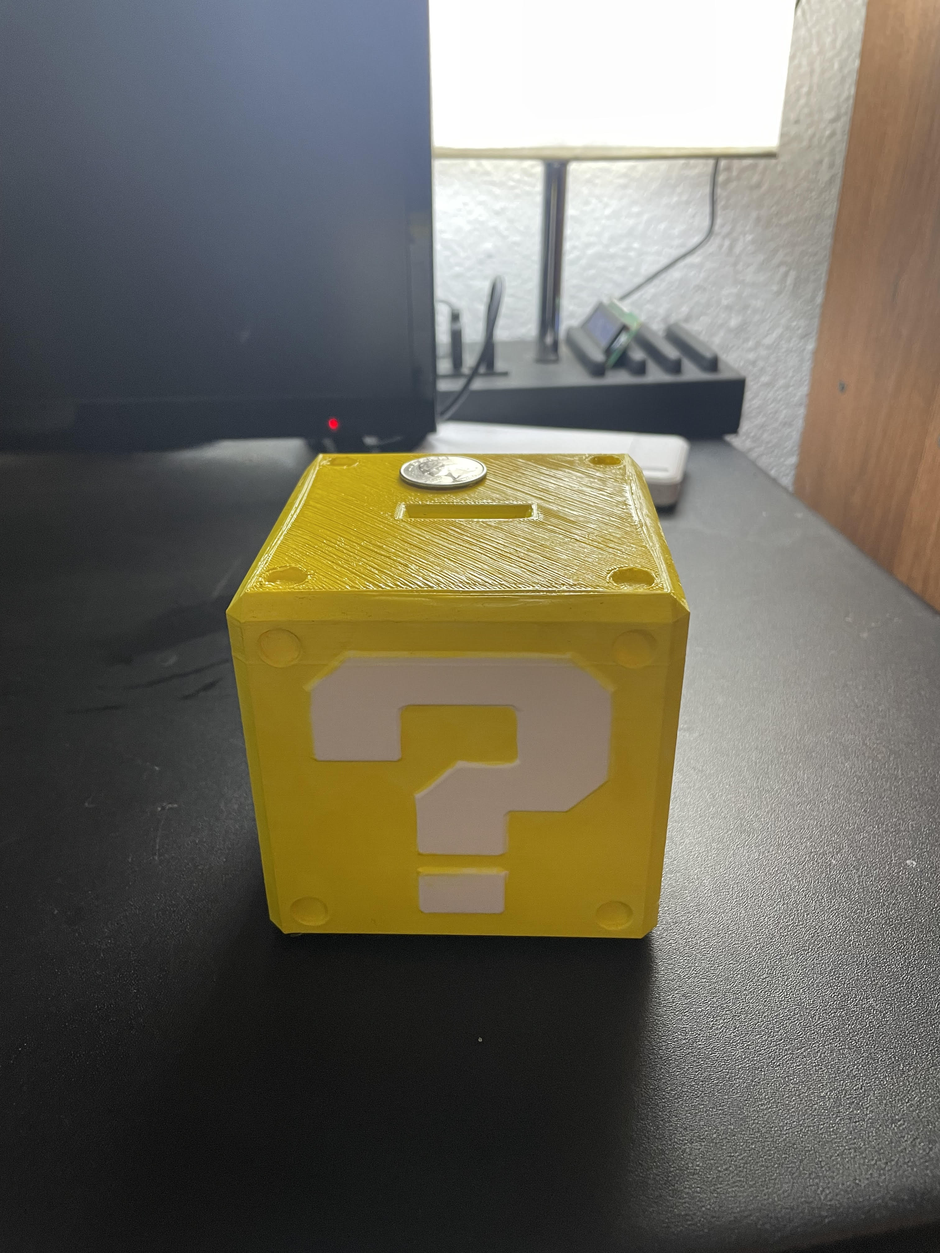 Mario Question mark box bank 3D STL Model