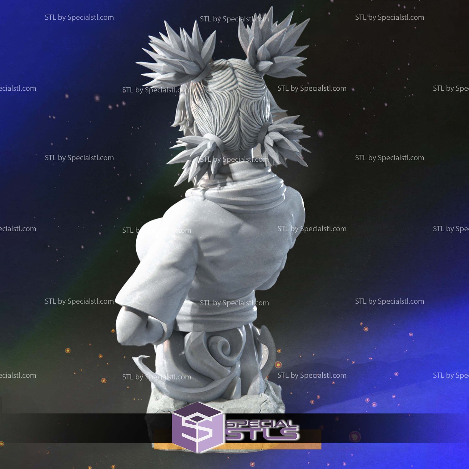 Temari Naruto Bust STL Files 3D Model — view 2