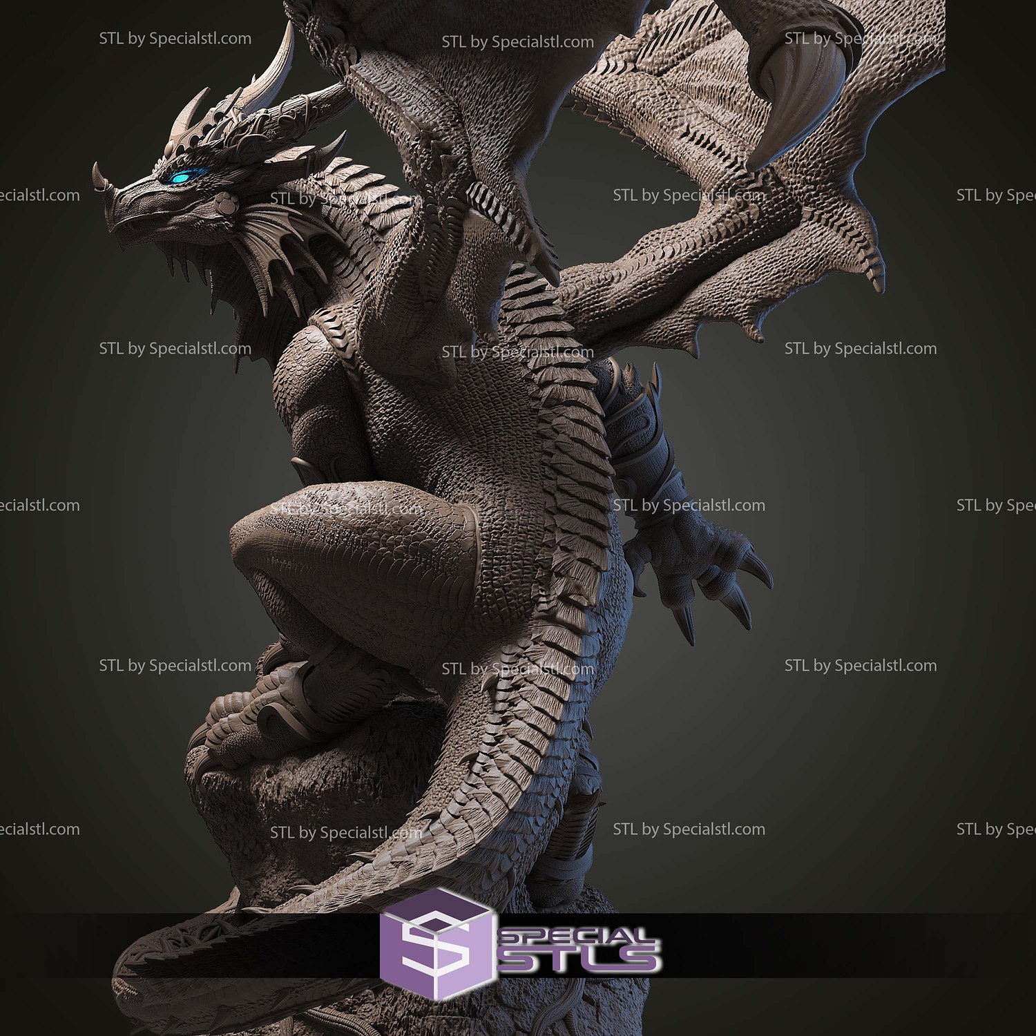 Ysera Dragon Warcraft STL Files 3D Model — view 2