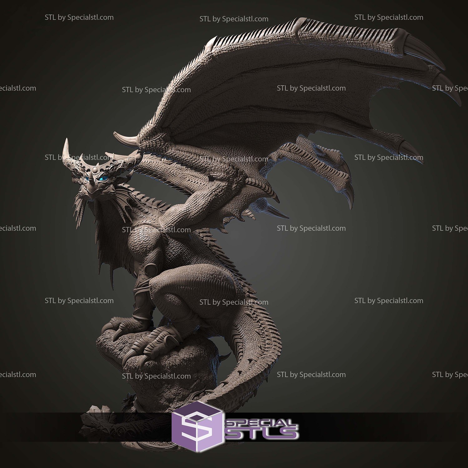 Ysera Dragon Warcraft STL Files 3D Model — view 3
