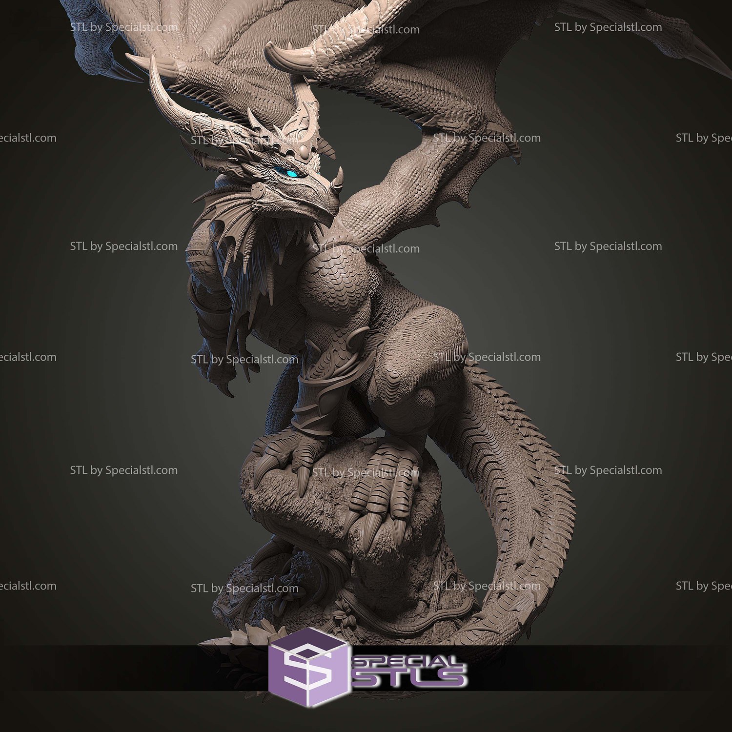Ysera Dragon Warcraft STL Files 3D Model — view 4