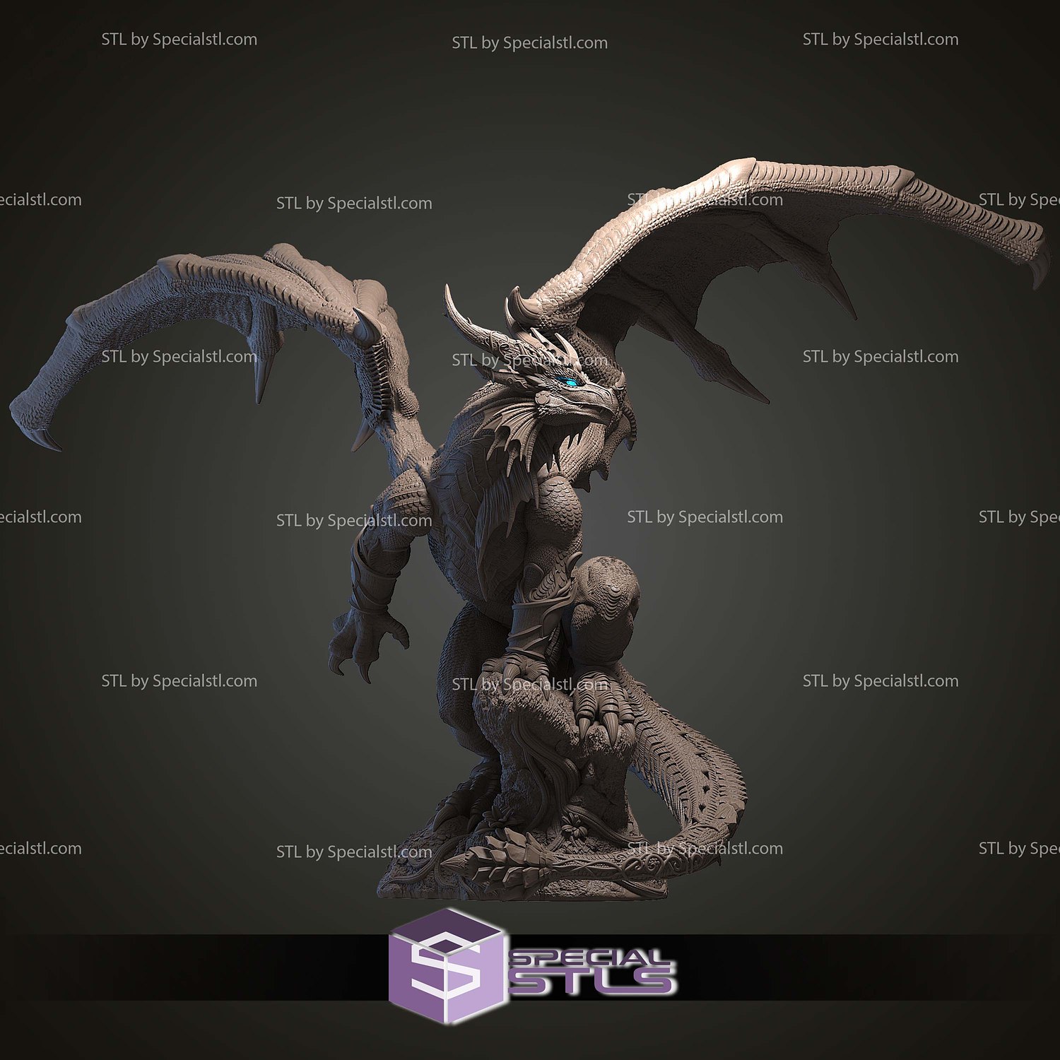 Ysera Dragon Warcraft STL Files 3D Model — view 5