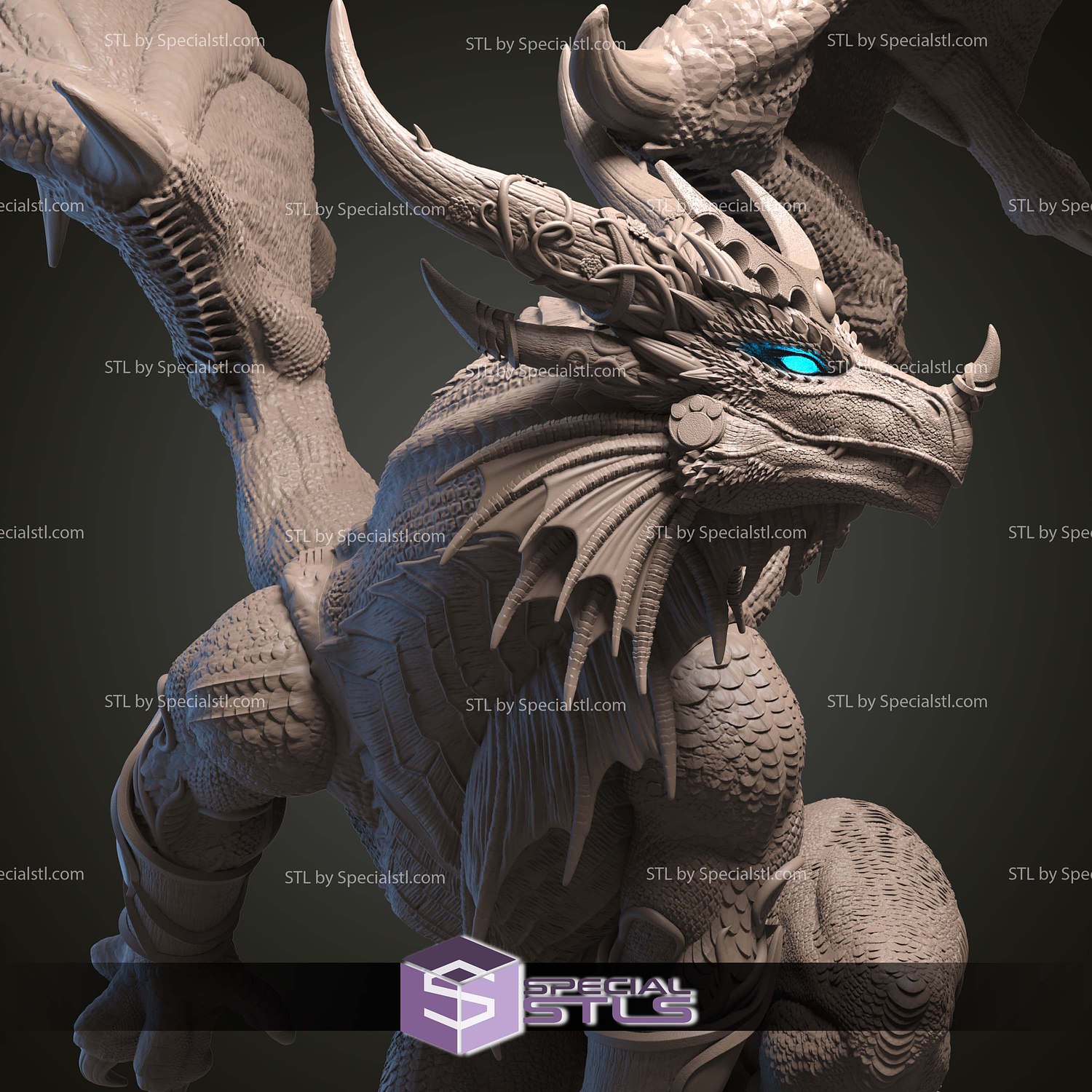 Ysera Dragon Warcraft STL Files 3D Model — view 6