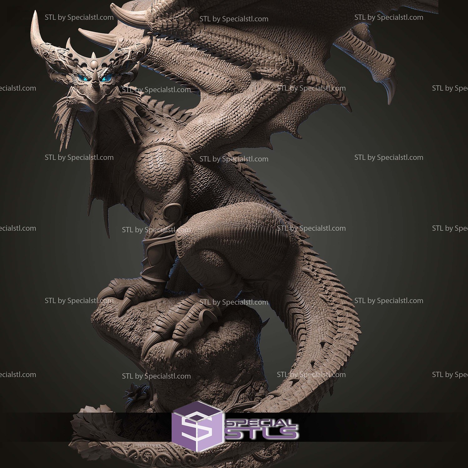 Ysera Dragon Warcraft STL Files 3D Model — view 8