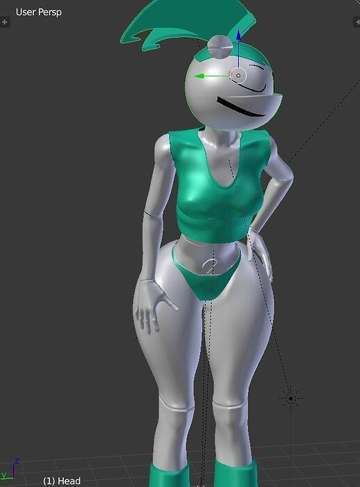 Jenny Wakeman XJ9 3D BLEND Model — view 2
