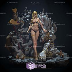 Seraphina the Eternal Beach Outfit and Varin the Black Fang STL Printer Files 3D Model