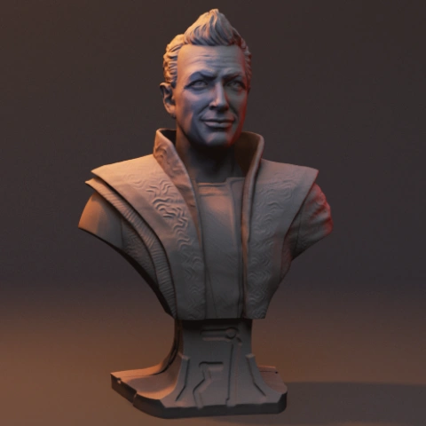 The Grandmaster Bust 3D Printer Files | Assembly STL Model