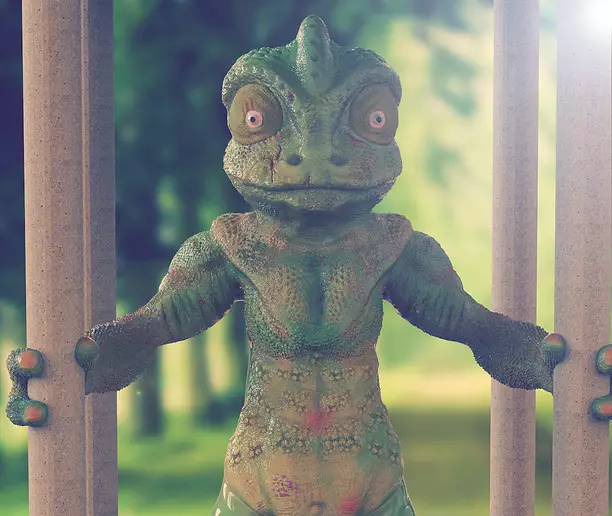 CHAMELEON lizard figurine 3D STL Model