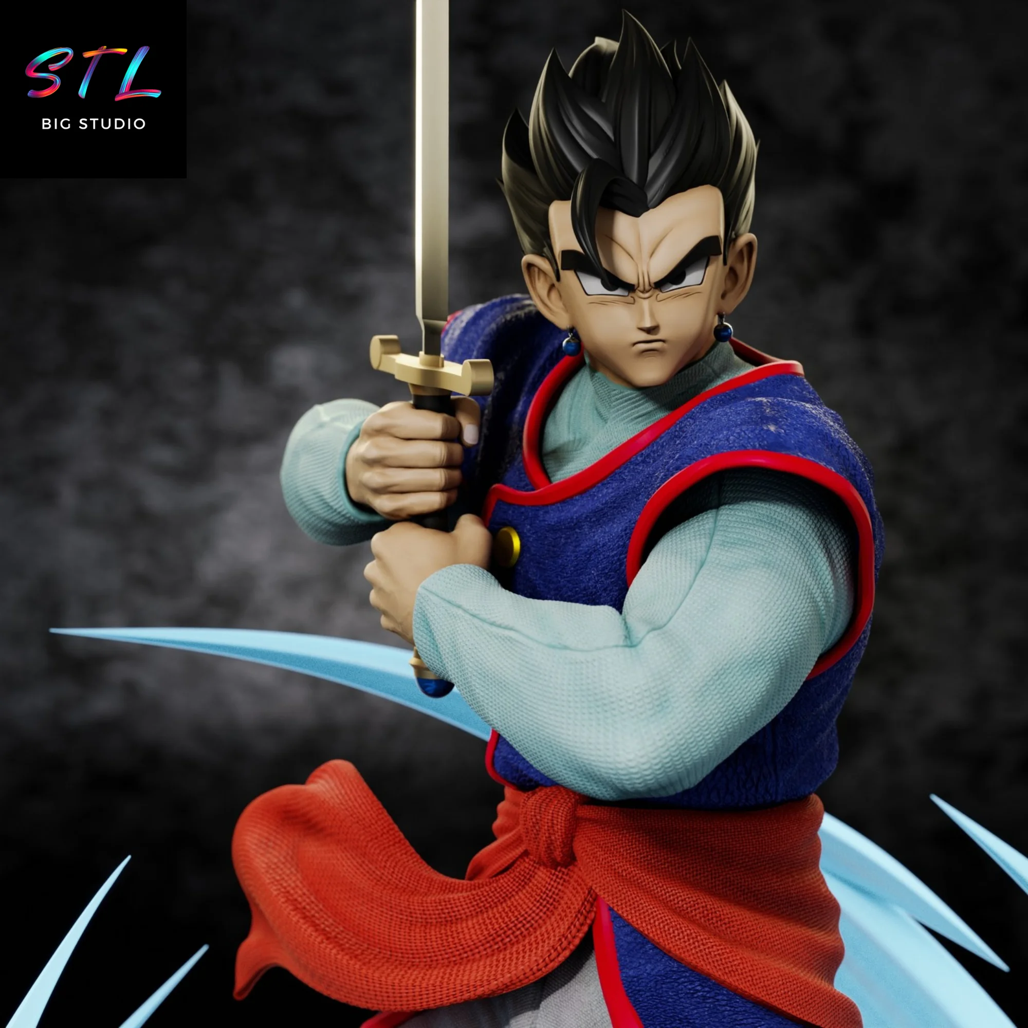 Son Gohan Z Sword STL | 3D Printable Figure | Dragon Ball Z Model — view 3