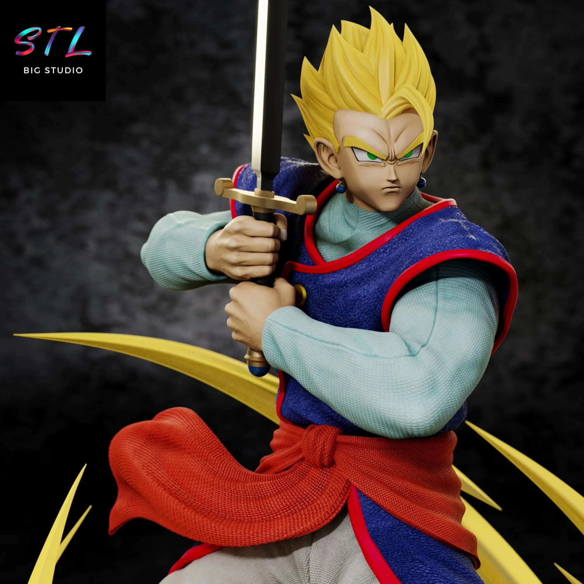 Son Gohan Z Sword STL | 3D Printable Figure | Dragon Ball Z Model — view 4