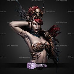 Lady Sybilla 1 10 Bust STL Files 3D Model