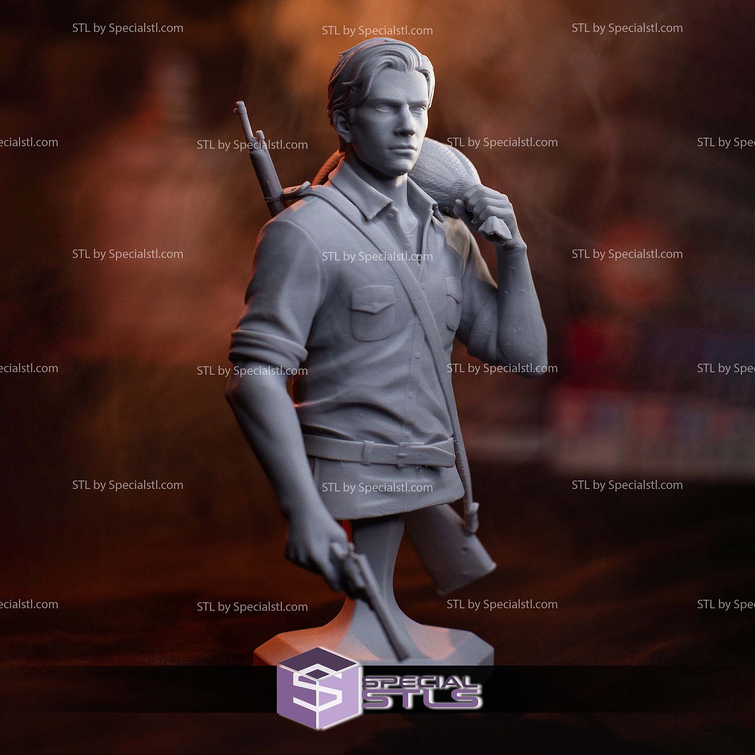 Enzo Favara Bust 3D Printer Files STL Model — view 2