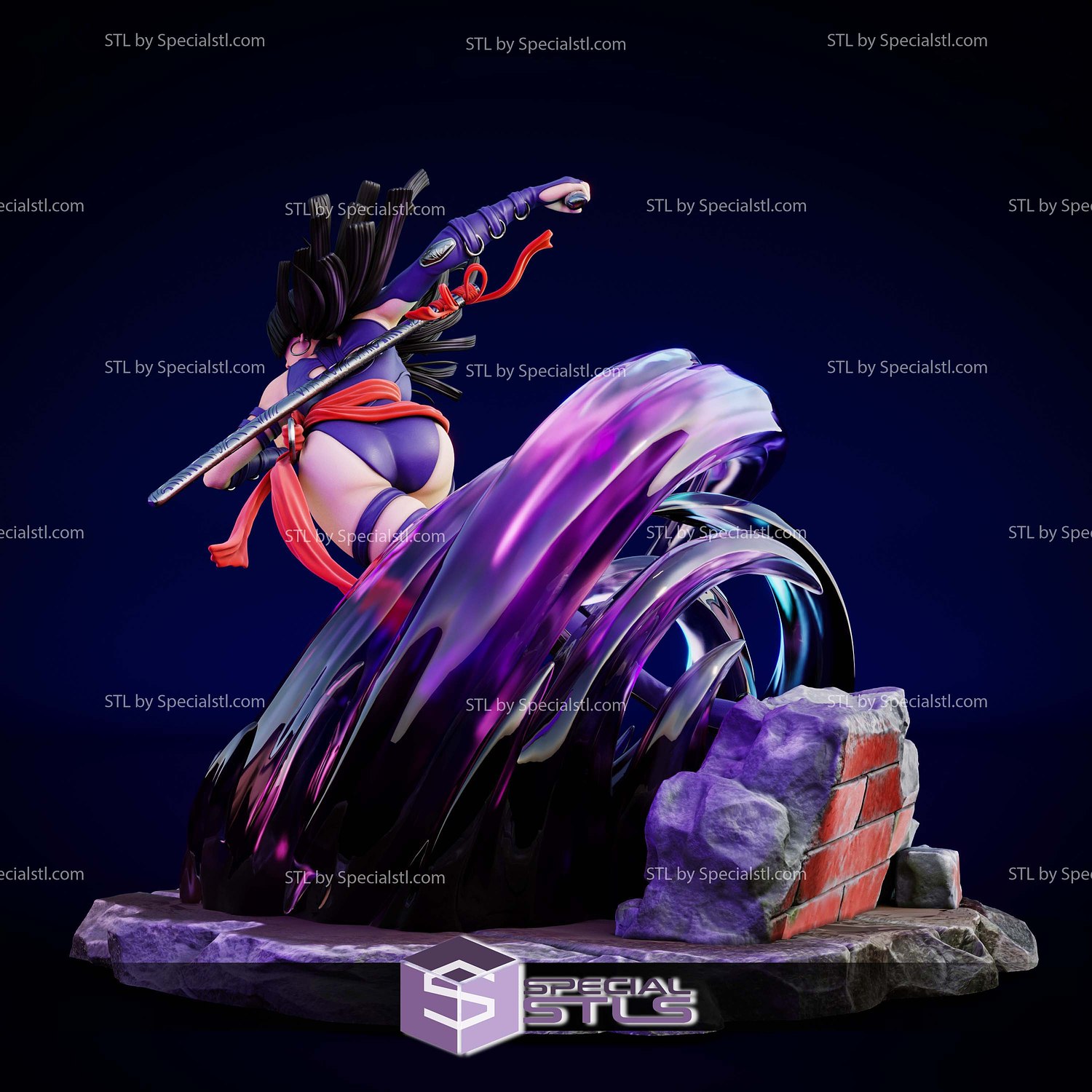 Psylocke Attack Marvel Rivals 3D Printer Files STL Model — view 5