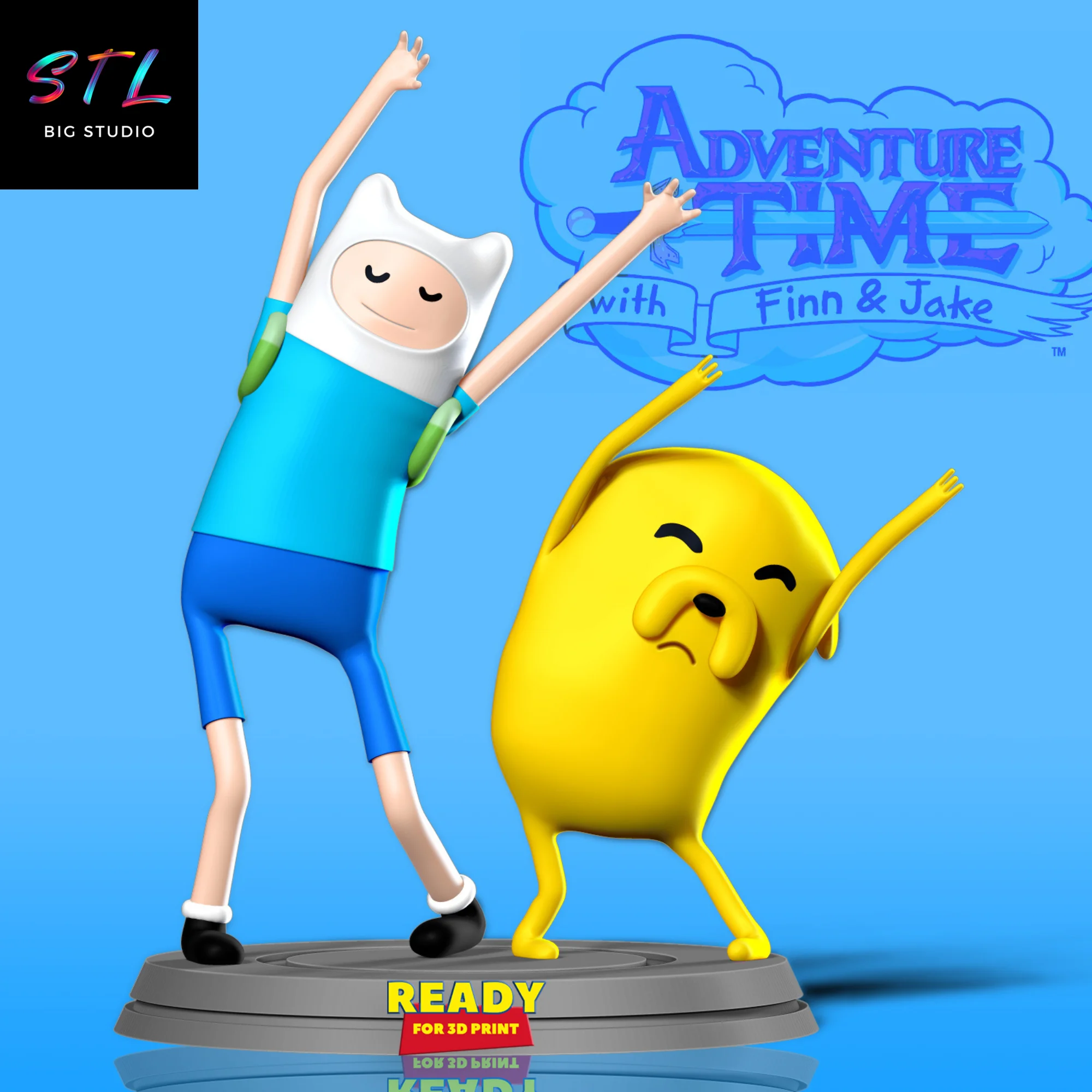 Finn and Jake STL | Adventure Time | 3D Printable Model Model