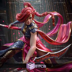 Katarina Battle 215mm STL Files 3D Model