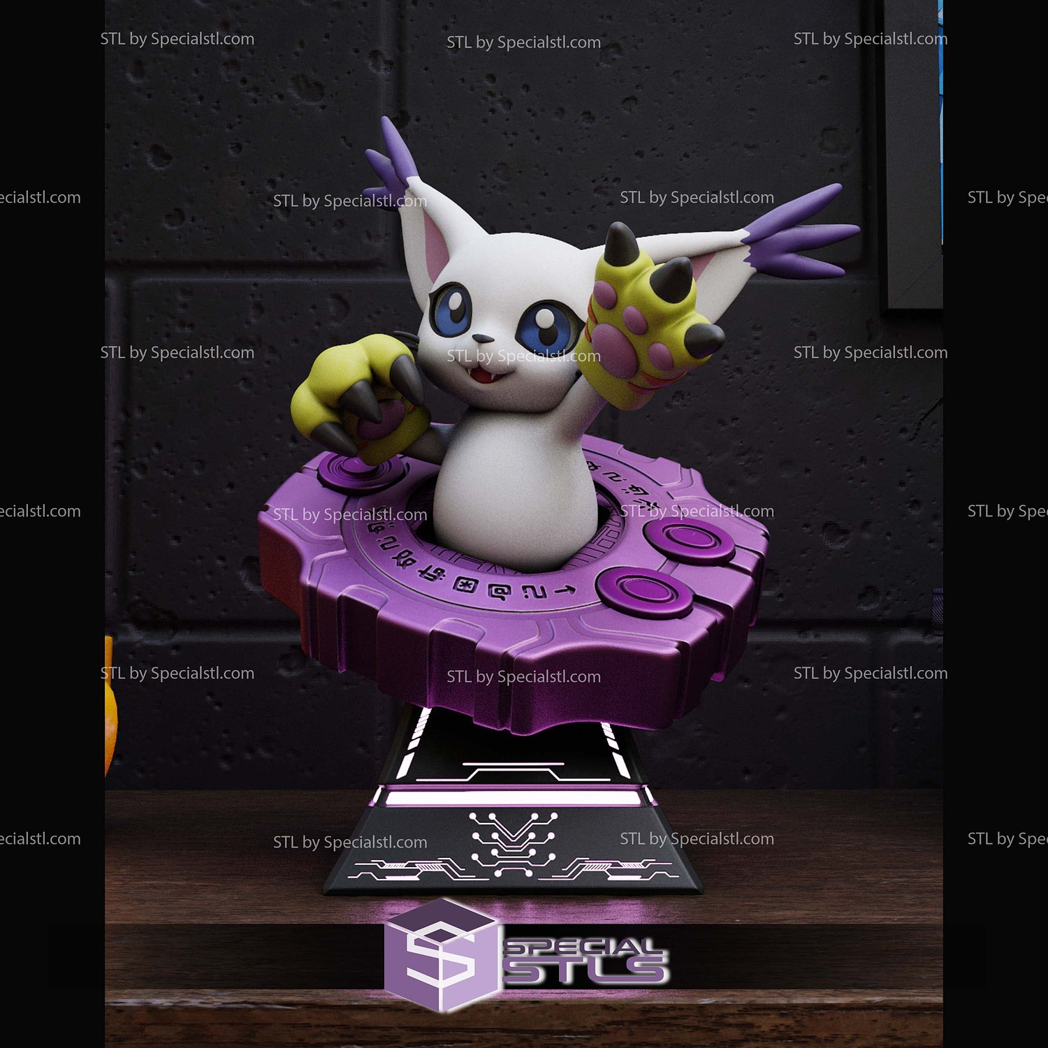 Gatomon Detail Digimon 3D Printer Files STL Model — view 2