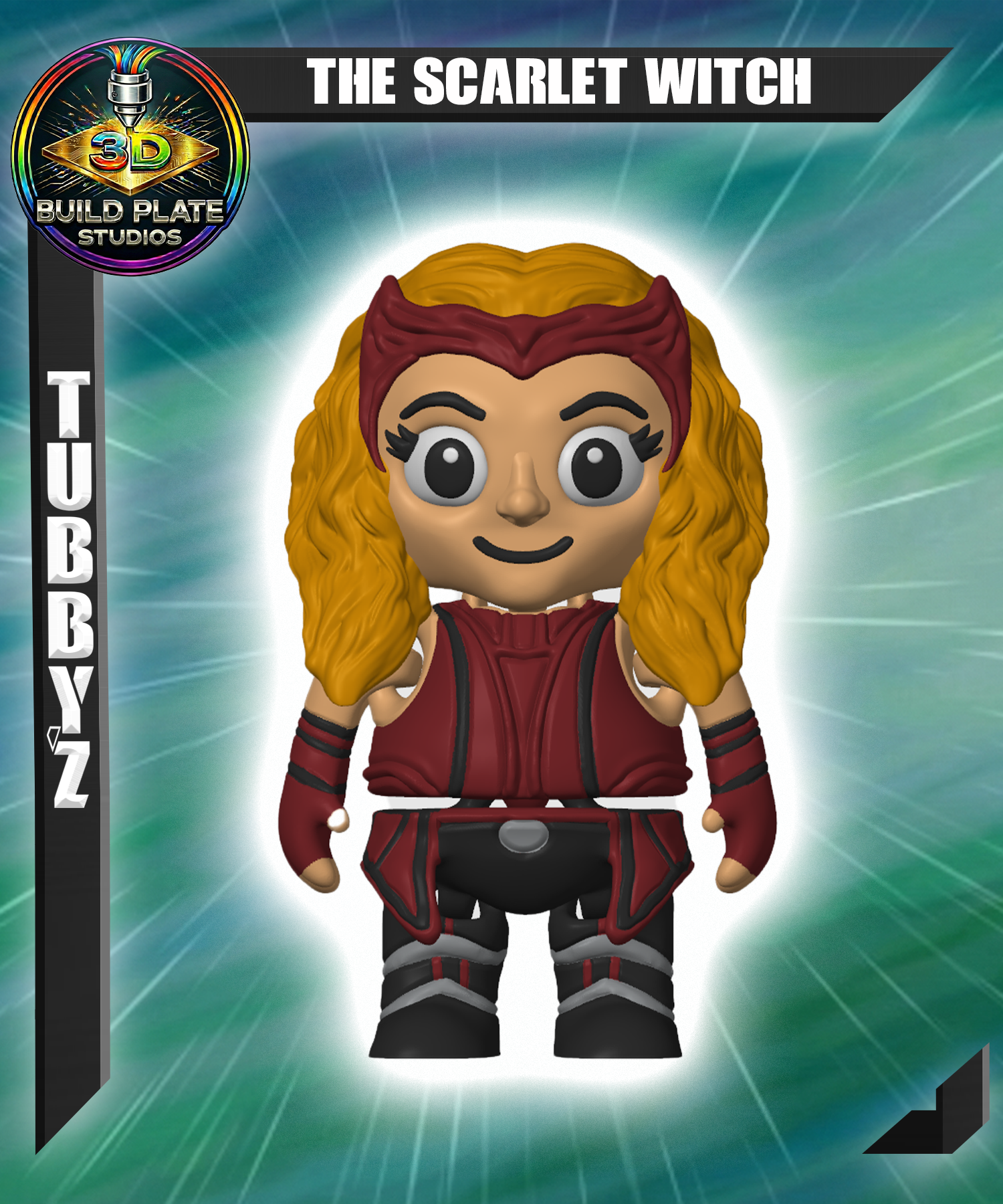 MARVEL The Scarlet Witch Multicolor Flexi Print-In-Place 3D 3MF Model