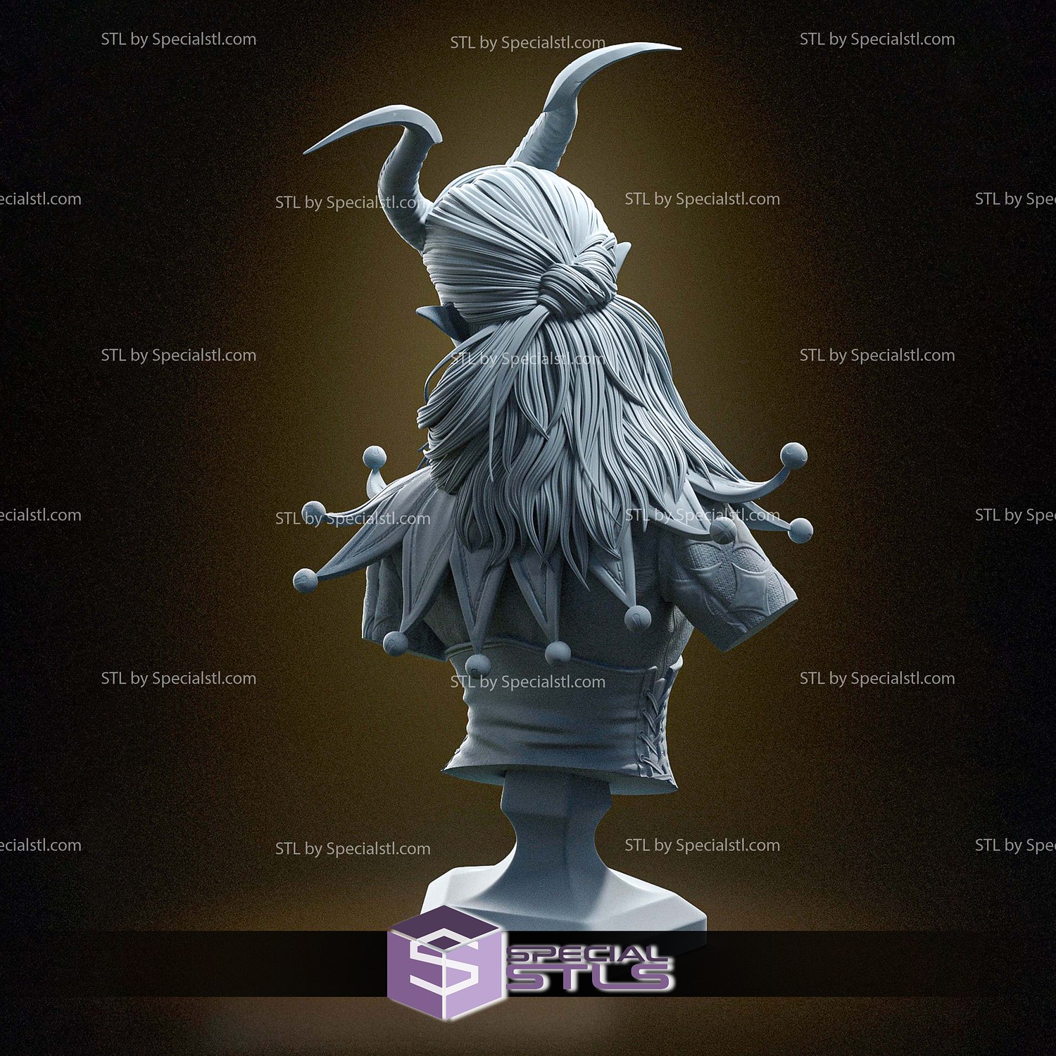 Alfira Bust Baldurs Gate 3 3D Printer Files STL Model — view 4