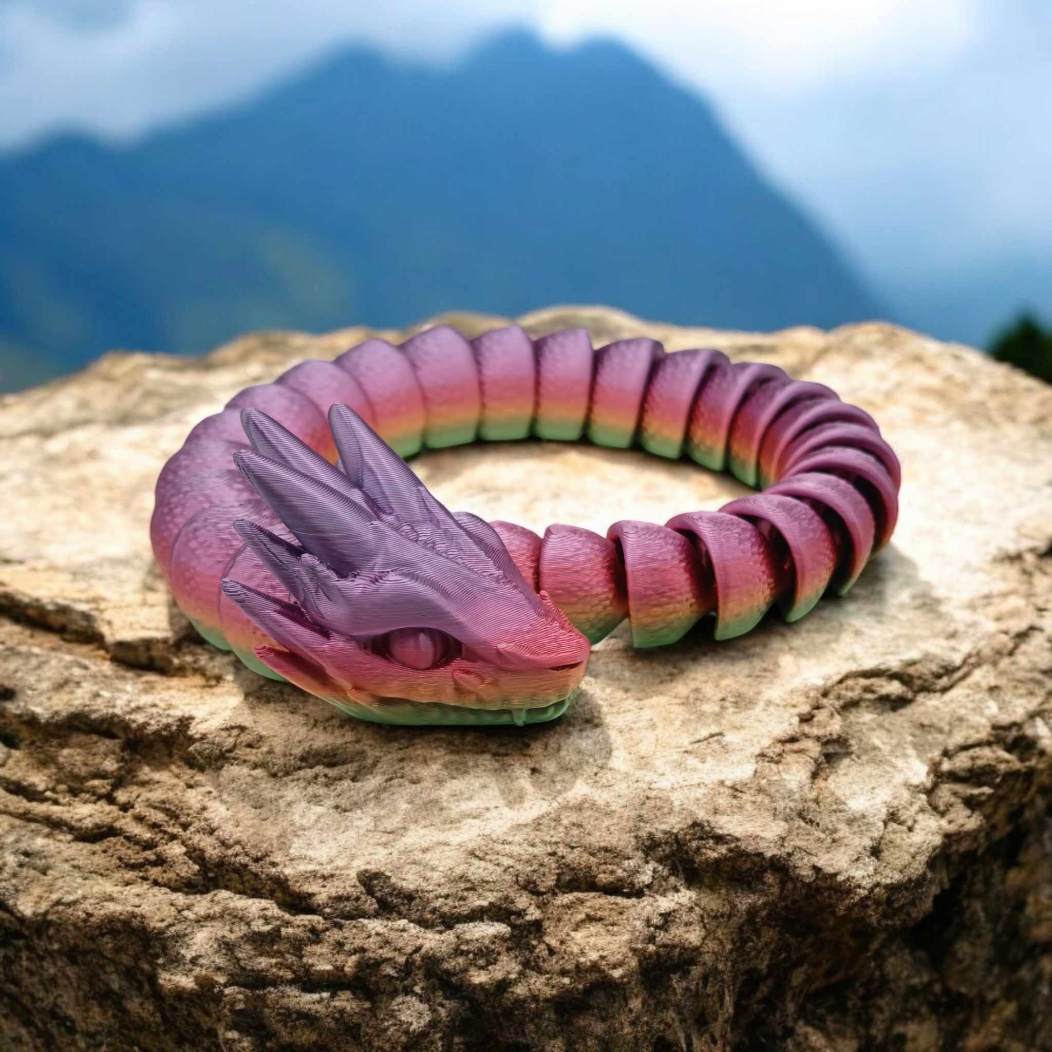 Viper Snake Articulated 3D STL Model — view 2
