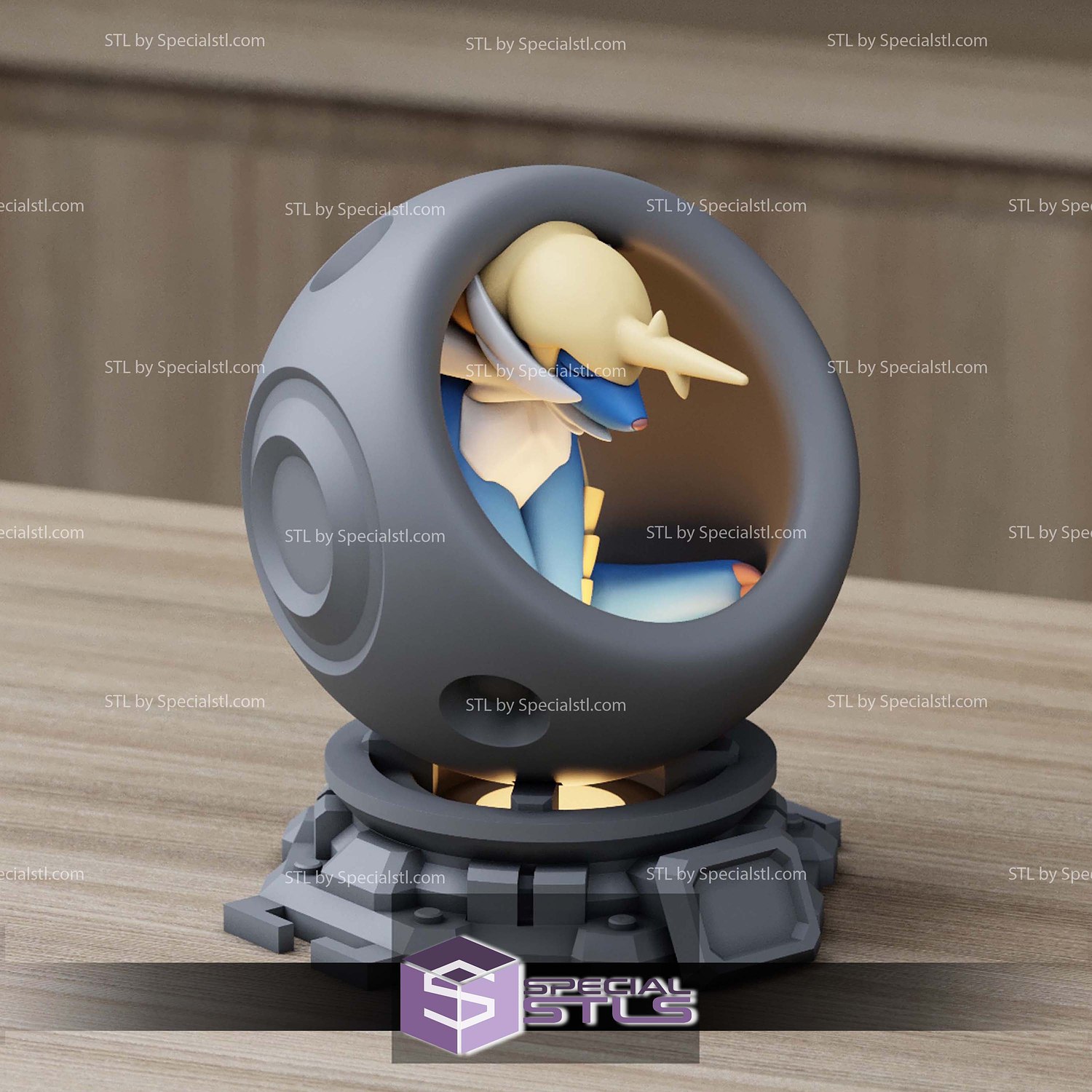 Super Basic Pokemon STL Samurott Healing Machine 3D Model — view 2