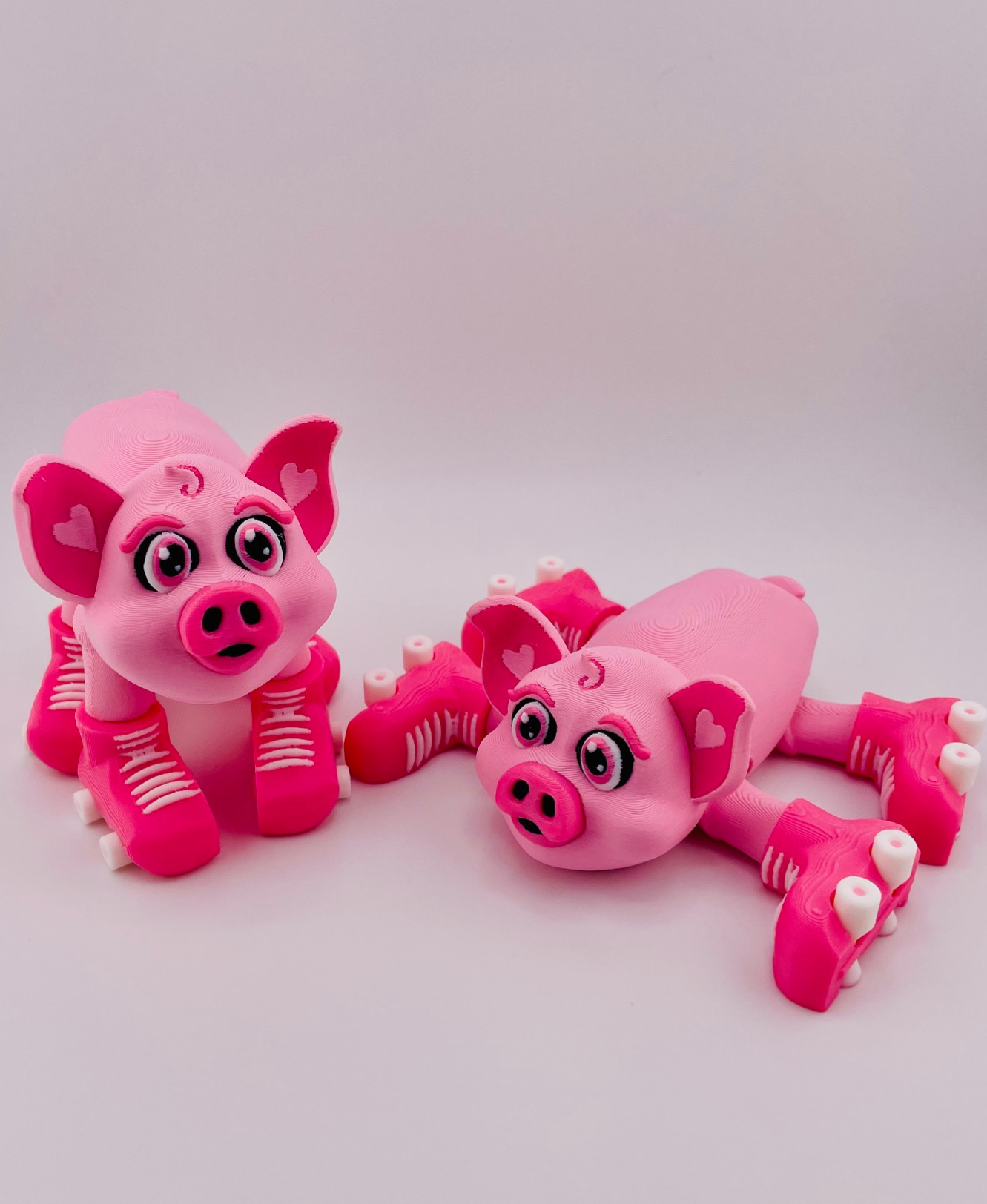 Pig Roller Skate Flexi 3D 3MF Model — view 2