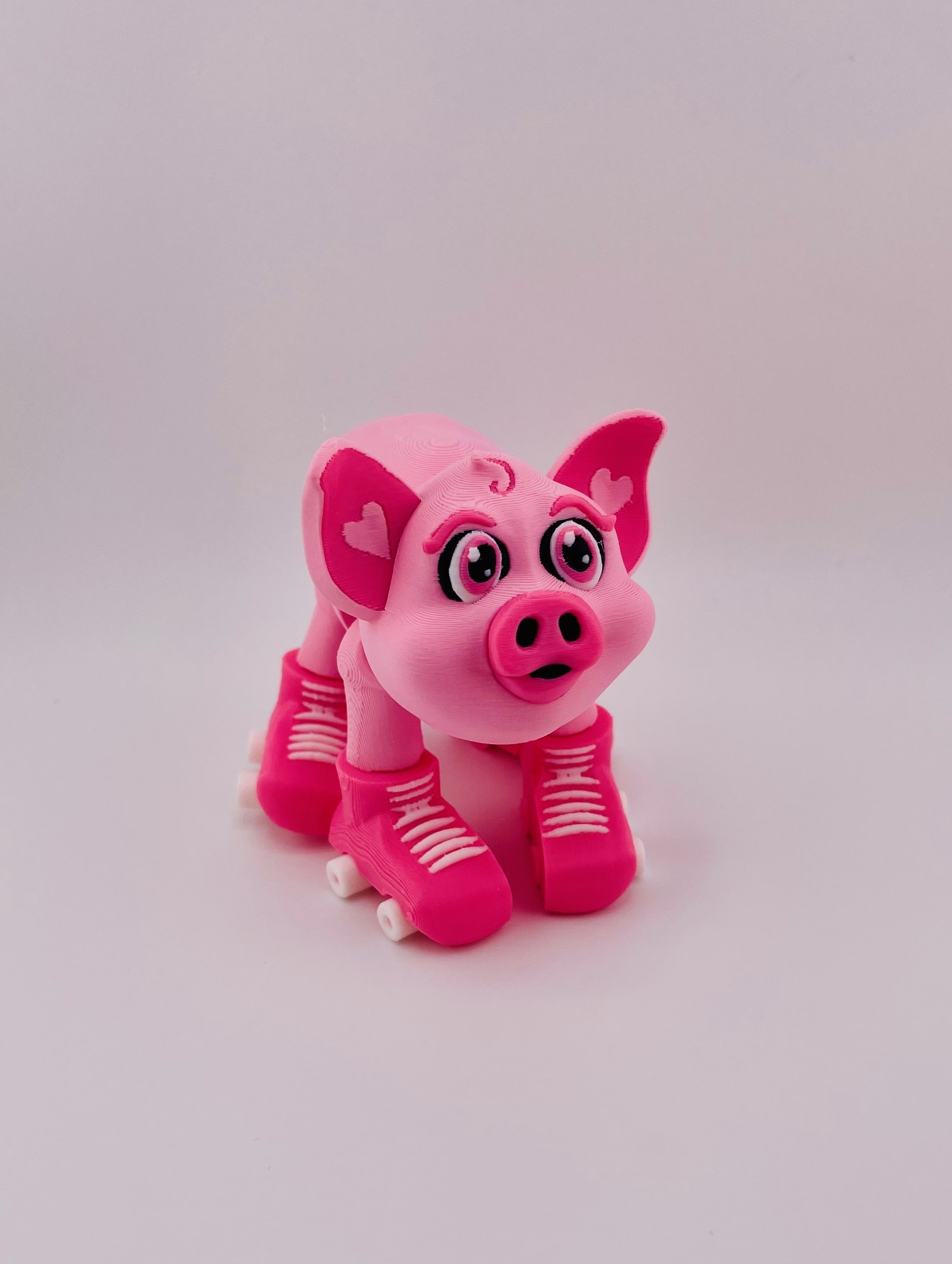 Pig Roller Skate Flexi 3D 3MF Model — view 3