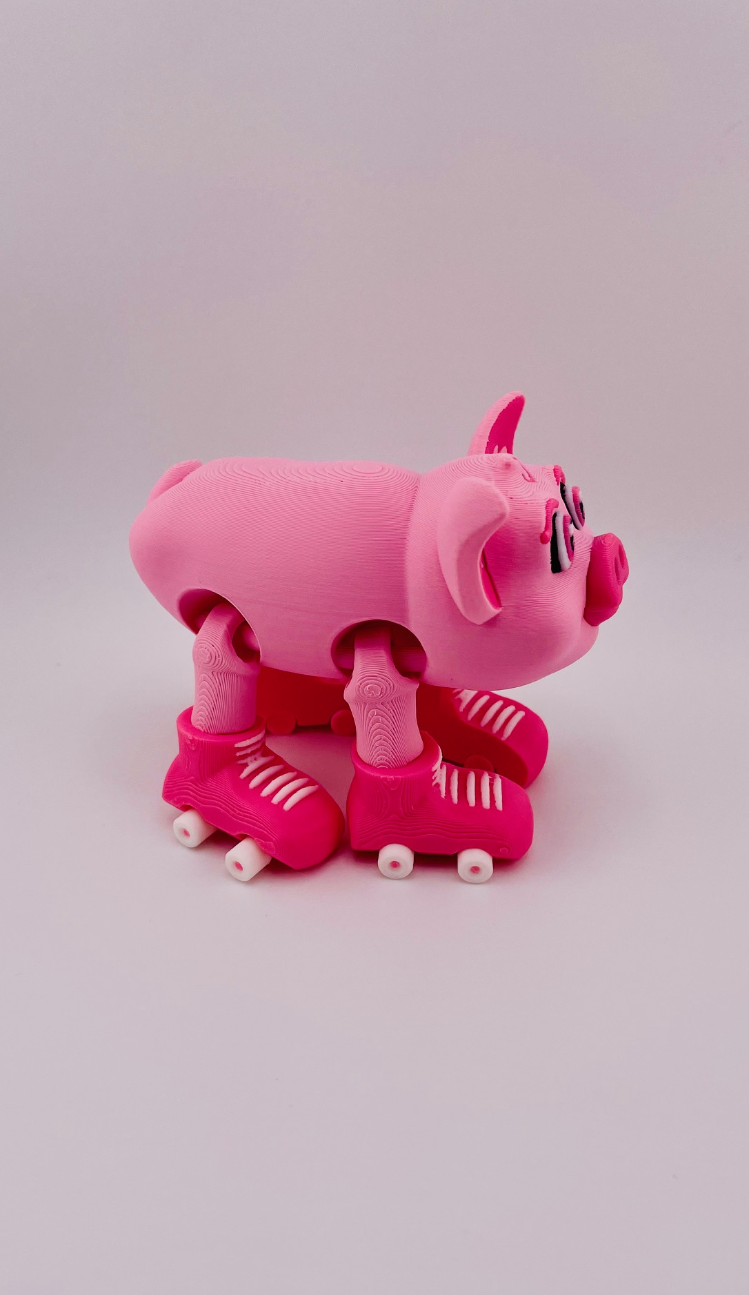 Pig Roller Skate Flexi 3D 3MF Model — view 4