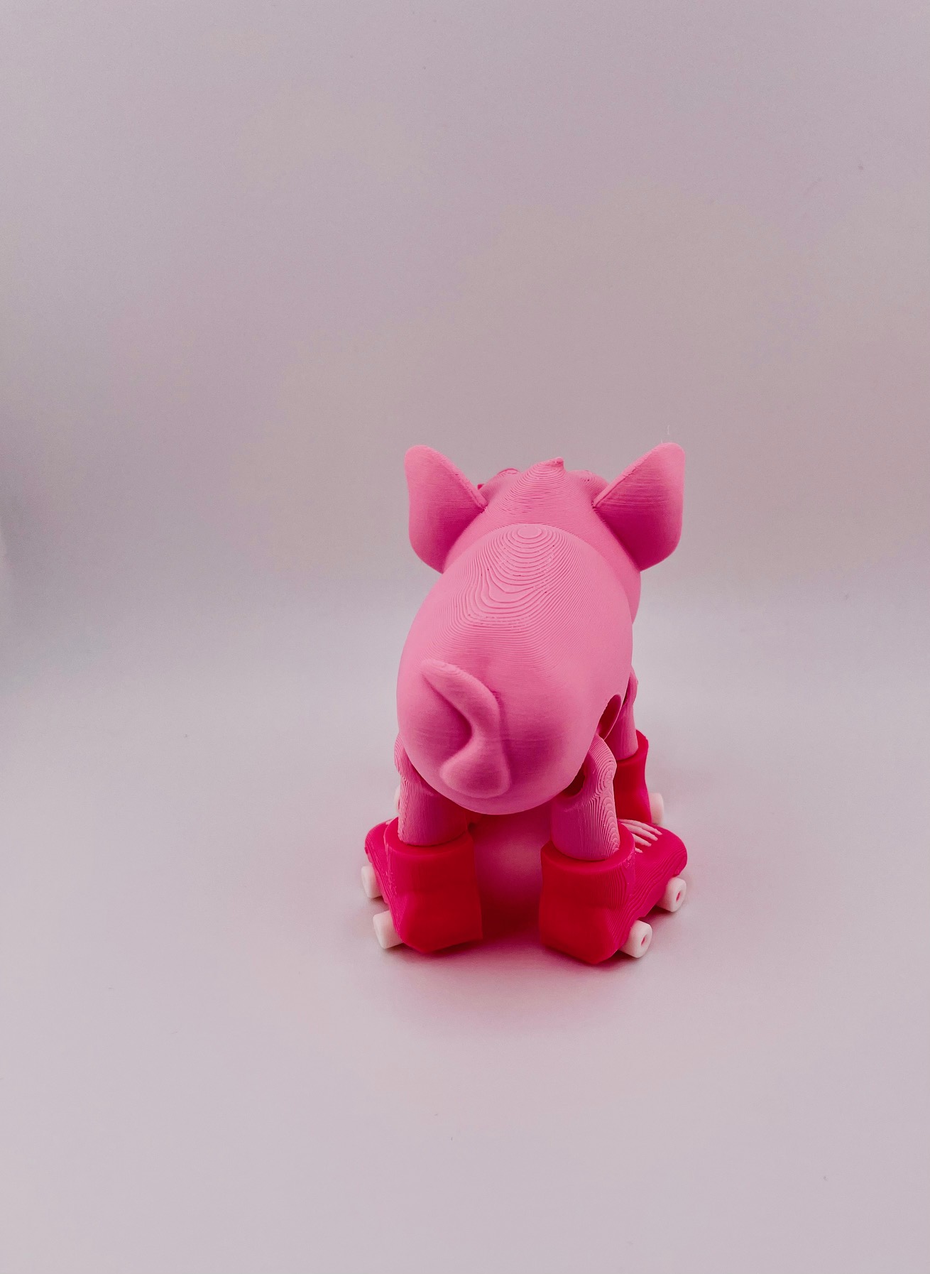 Pig Roller Skate Flexi 3D 3MF Model — view 5