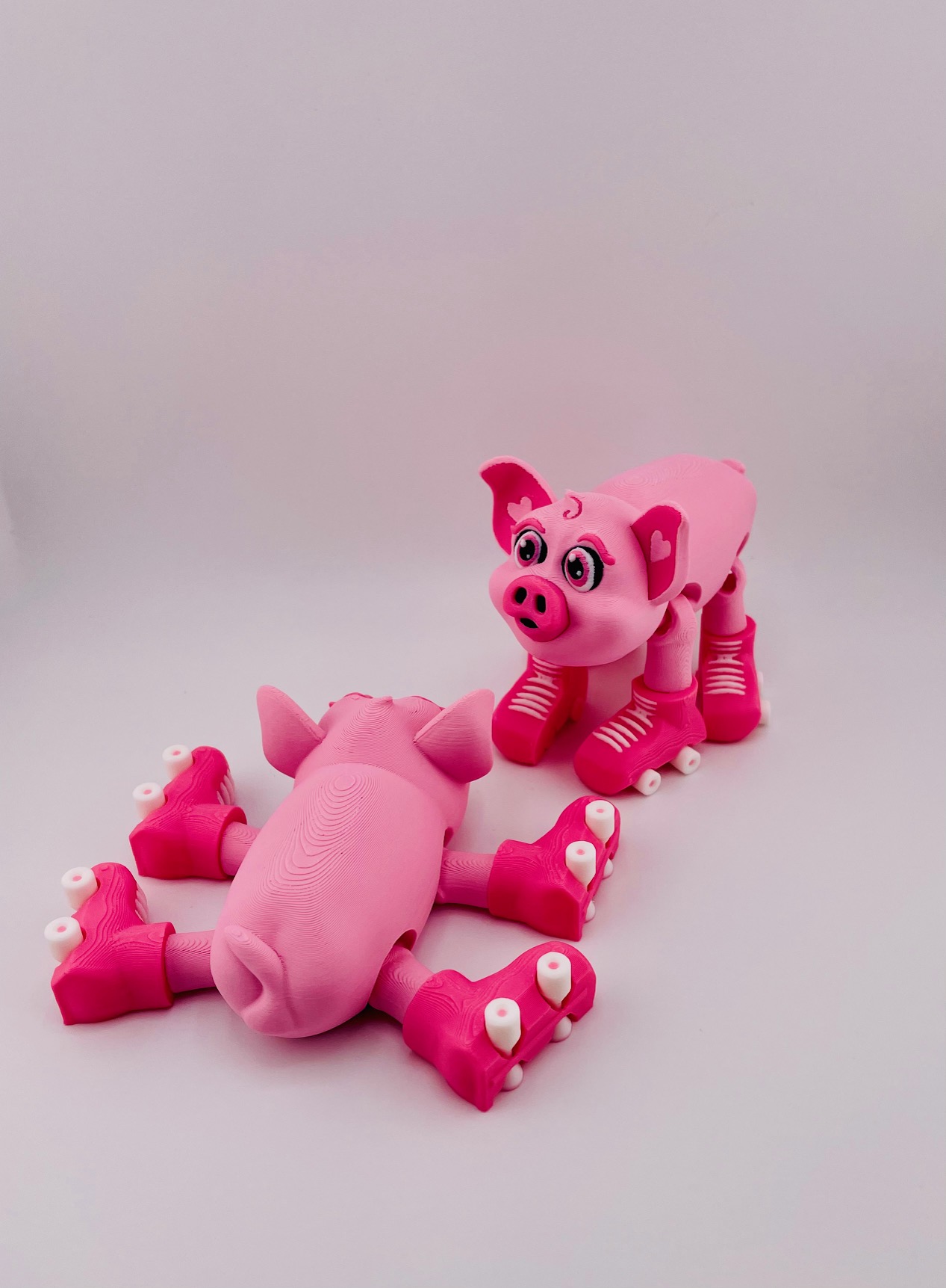 Pig Roller Skate Flexi 3D 3MF Model — view 6