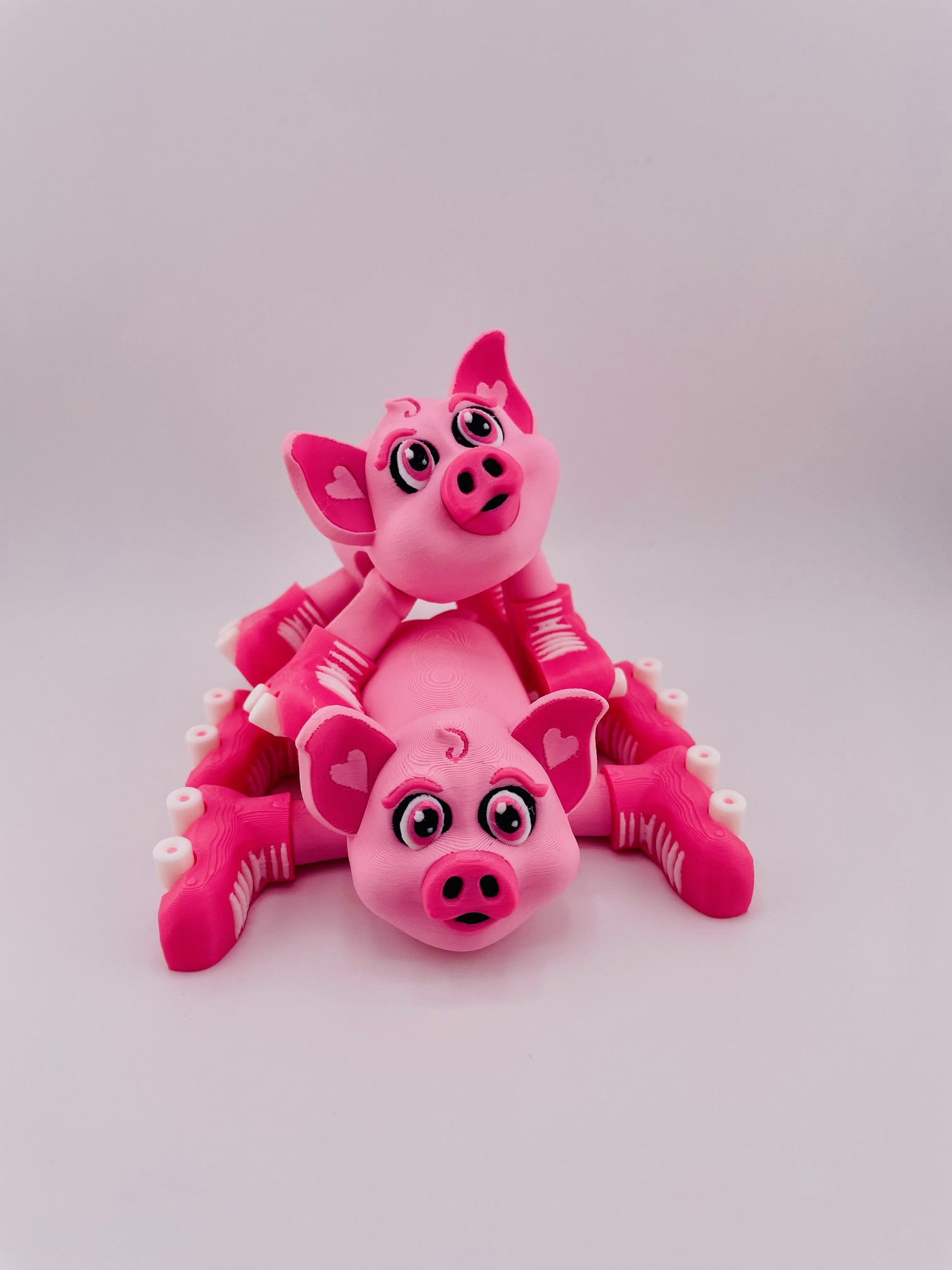 Pig Roller Skate Flexi 3D 3MF Model — view 7