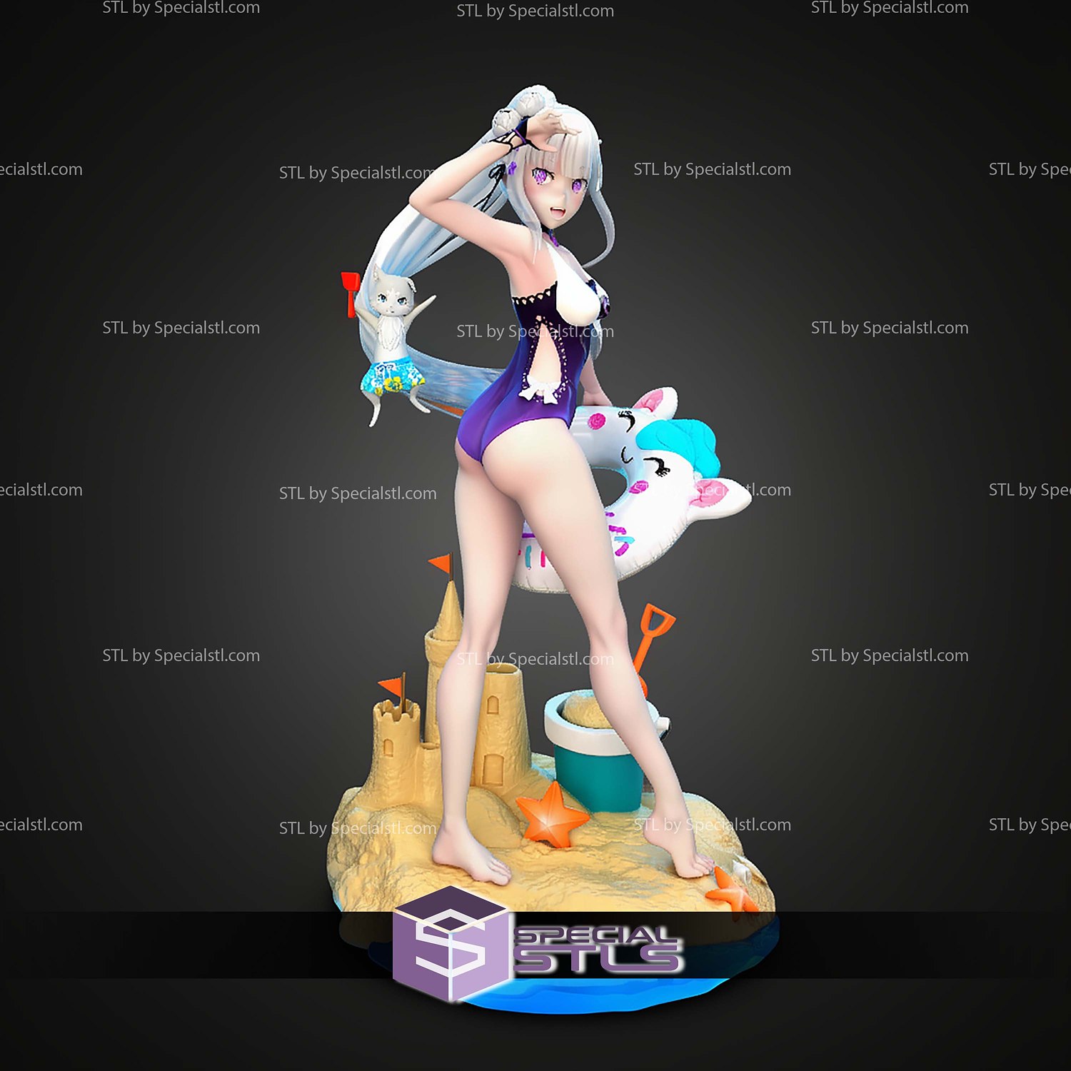 Emilia and Puck 250mm Summer Version STL Files 3D Model — view 2