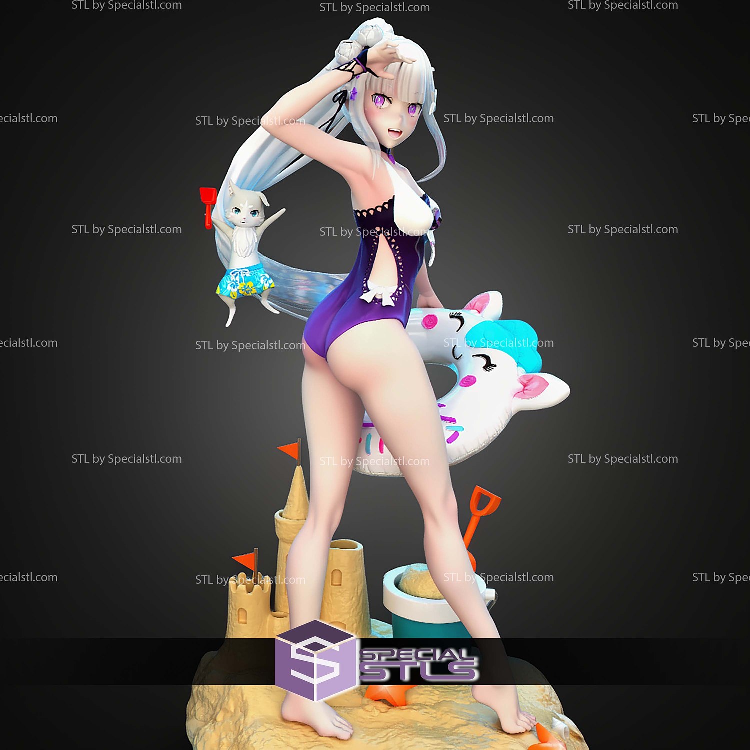 Emilia and Puck 250mm Summer Version STL Files 3D Model — view 3