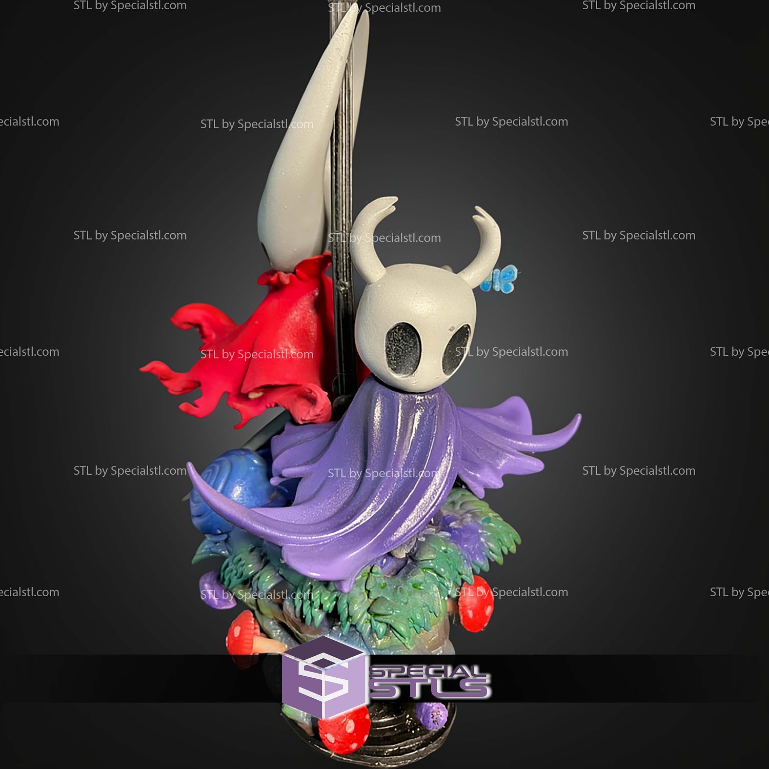 Knight and Hornet Diorama Hollow Knight STL Files 3D Model — view 4