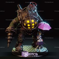 Big Daddy and Little Sister STL Files 3D Model