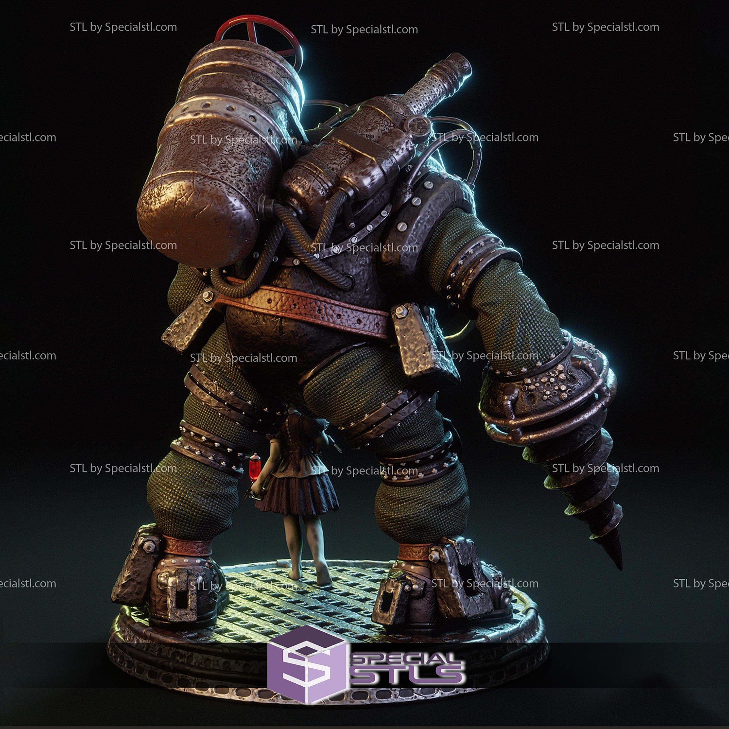Big Daddy and Little Sister STL Files 3D Model — view 5