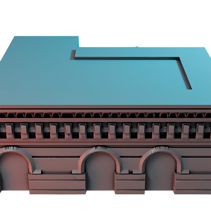 Headquarters X - Board Game Miniature STL 3D Model — view 4