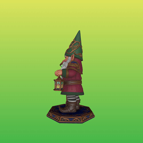 4272 Fairy Tale Gnome  Full Body Figurine  STL  DND  ARTE 3D Model — view 8