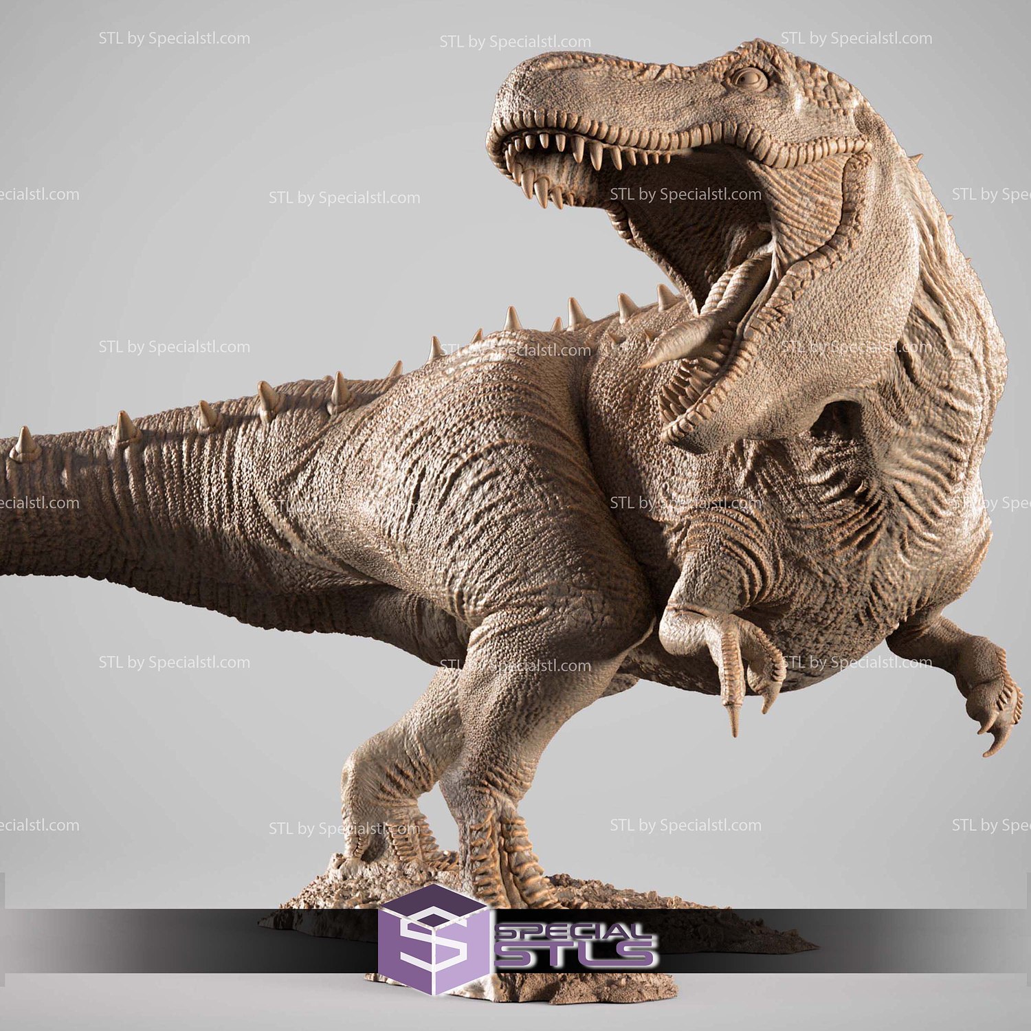 T Rex Tomb Raider 3D Printer Files STL Model — view 3