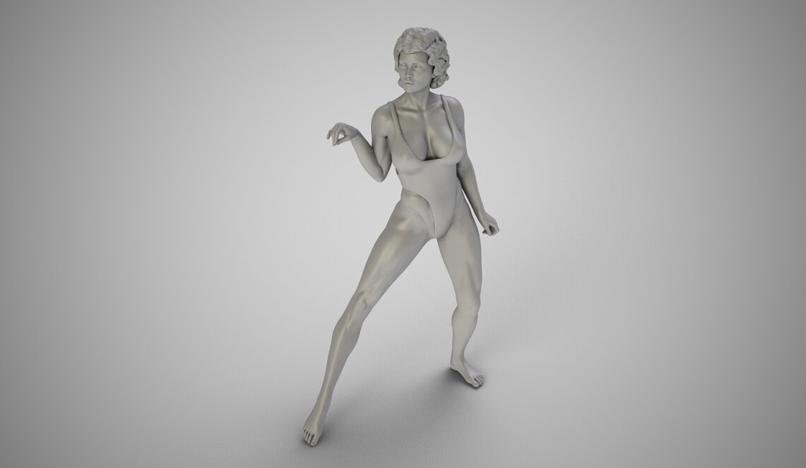 Big But Quiet Steps 3D FBX Model — view 2