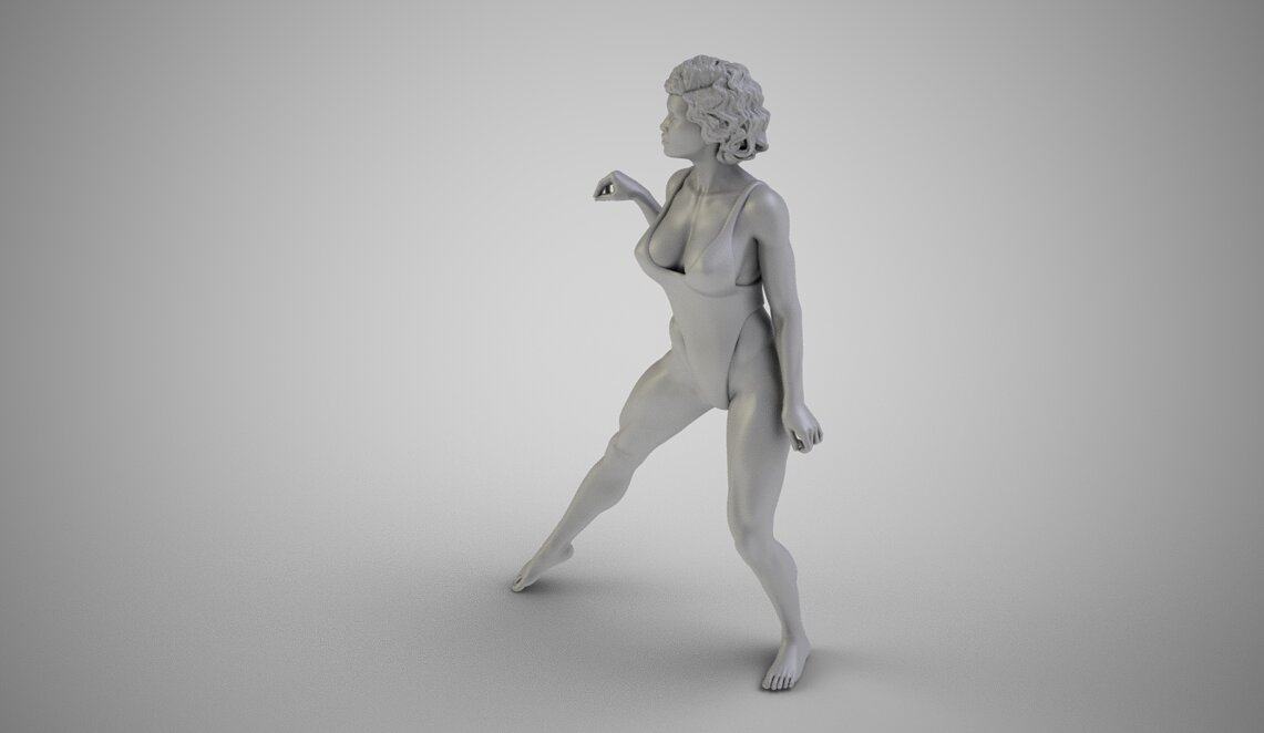 Big But Quiet Steps 3D FBX Model — view 3