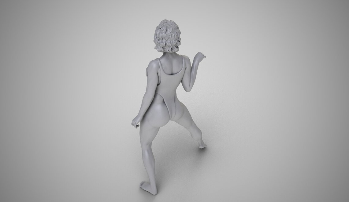Big But Quiet Steps 3D FBX Model — view 5