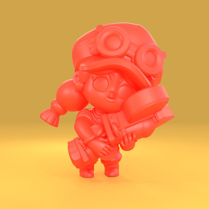 Jessie Original - Brawl Stars 3D 3MF Model — view 2