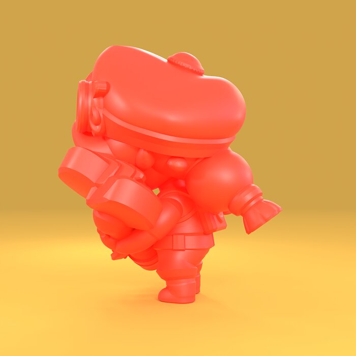 Jessie Original - Brawl Stars 3D 3MF Model — view 3