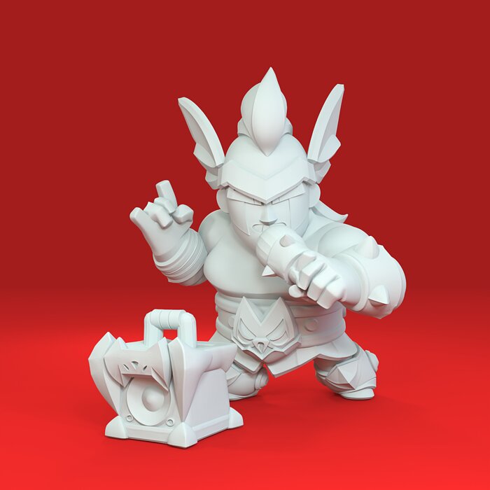 Damian Original - Brawl Stars 3D STL Model — view 5