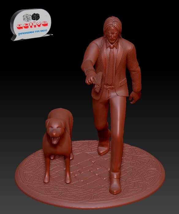 John Wick 3D STL Model — view 2