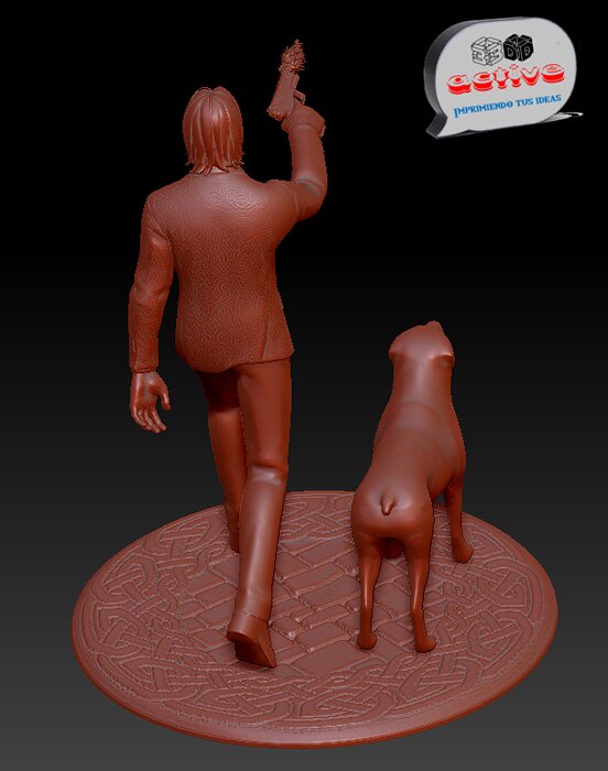 John Wick 3D STL Model — view 3